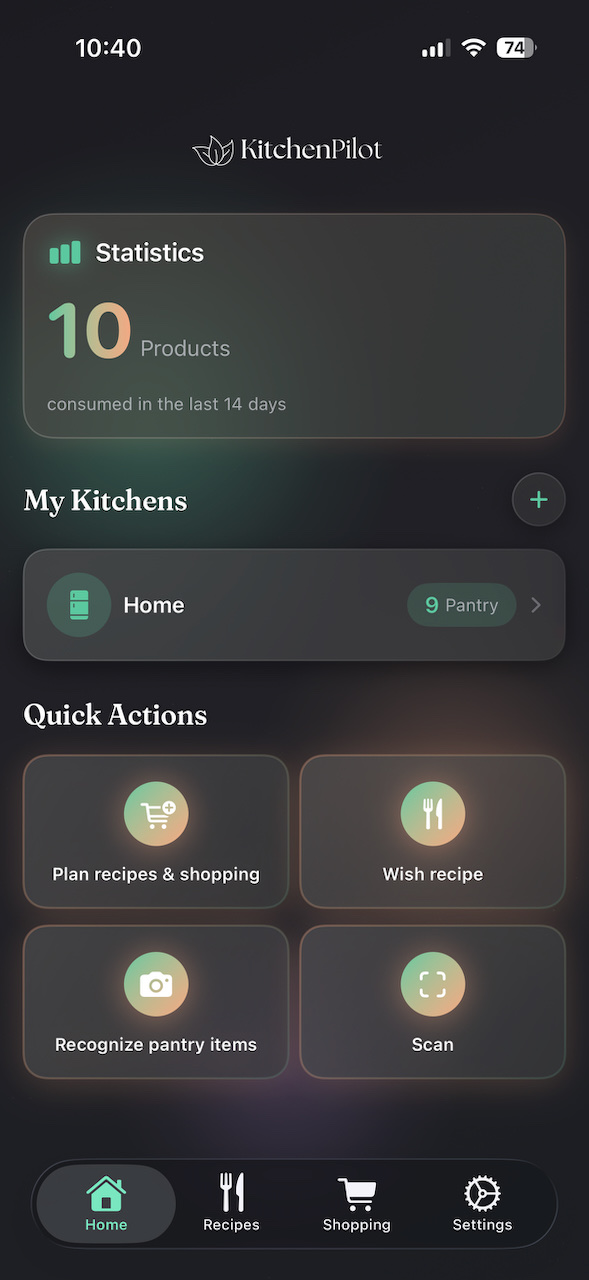 KitchenPilot app